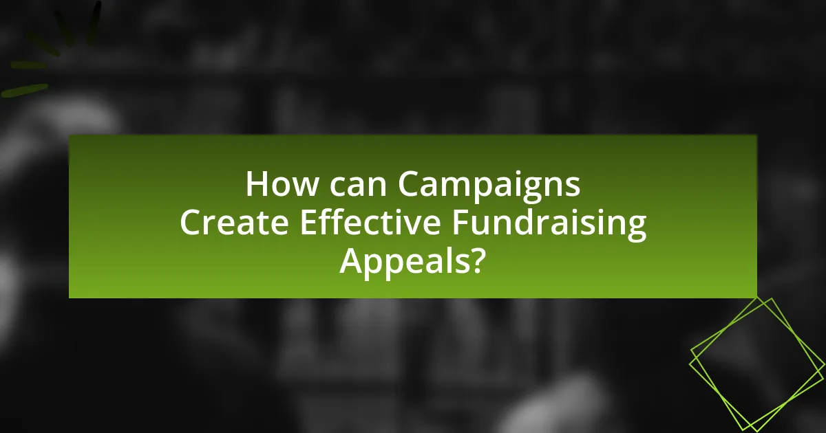 How can Campaigns Create Effective Fundraising Appeals?