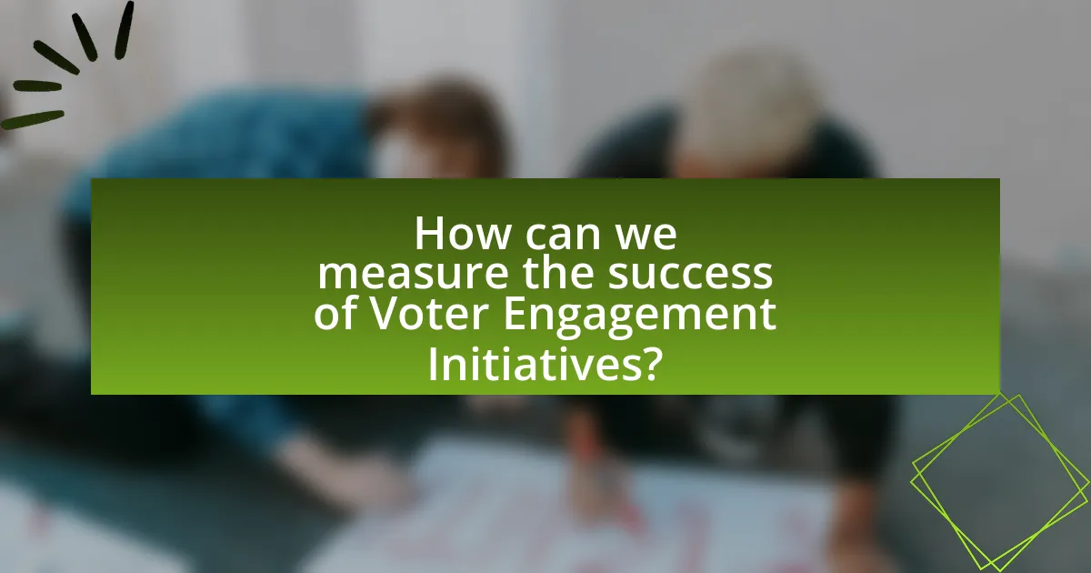 How can we measure the success of Voter Engagement Initiatives?