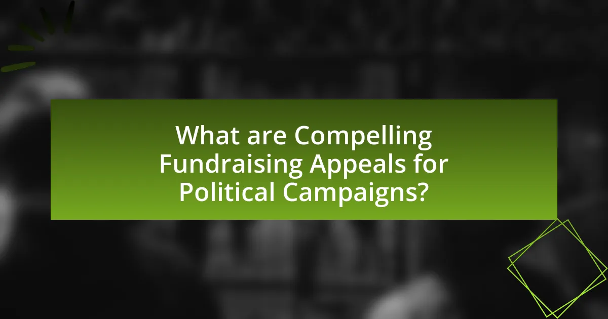 What are Compelling Fundraising Appeals for Political Campaigns?