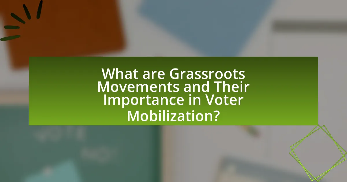 What are Grassroots Movements and Their Importance in Voter Mobilization?