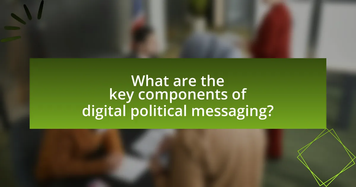 What are the key components of digital political messaging?