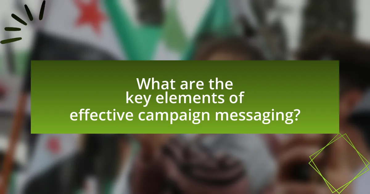 What are the key elements of effective campaign messaging?