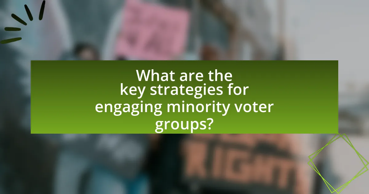 What are the key strategies for engaging minority voter groups?