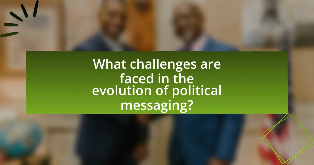 What challenges are faced in the evolution of political messaging?