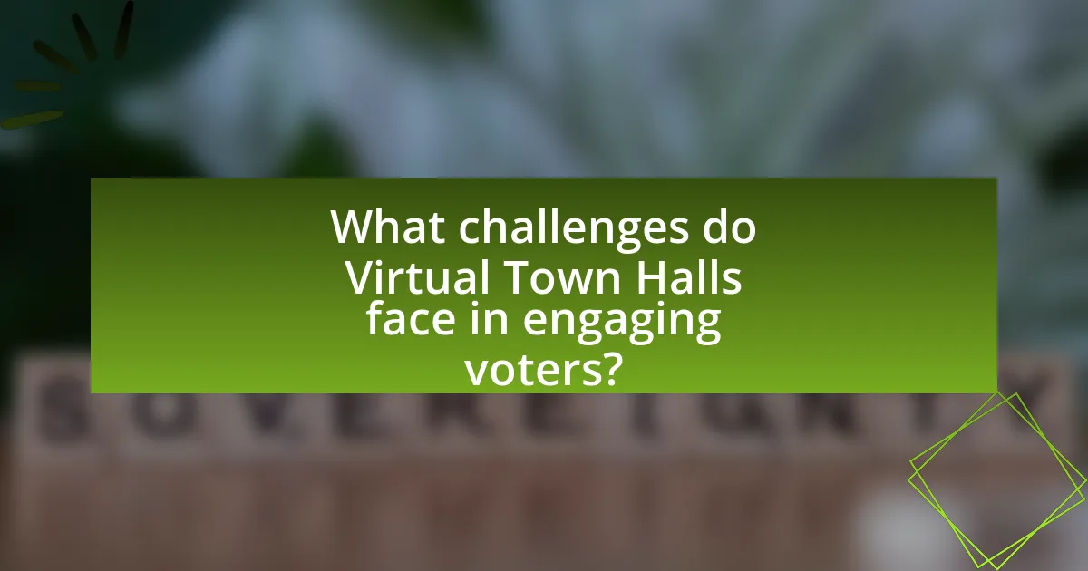 What challenges do Virtual Town Halls face in engaging voters?