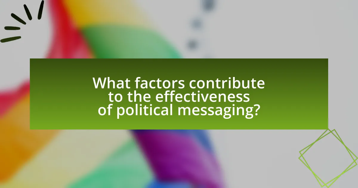 What factors contribute to the effectiveness of political messaging?