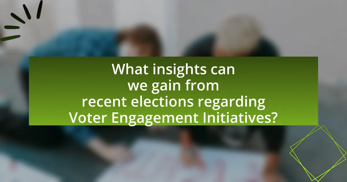 What insights can we gain from recent elections regarding Voter Engagement Initiatives?